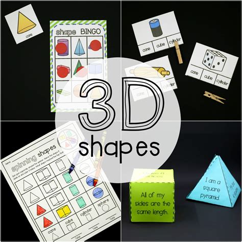 3D Shapes Activity Pack - Playdough To Plato