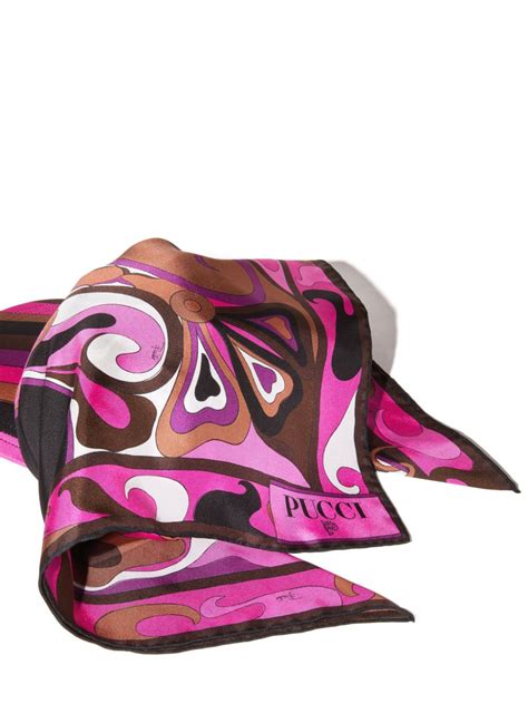 Pucci Orchidee Print Silk Twill Cap Pink Farfetch