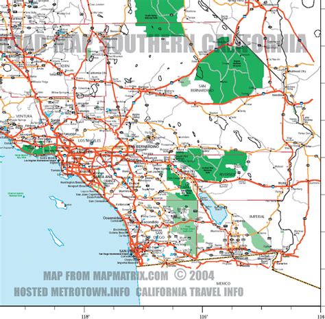 Printable Map Southern California Awesome Road Map Of Southern ...