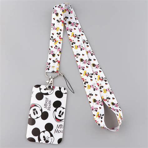 Mickey And Minnie Cute Neck Strap Lanyards For Keys Keychain Badge