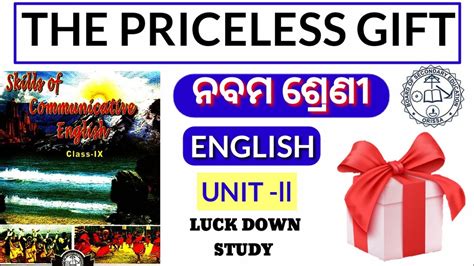 The Priceless T Ll Class 9 English Chapter 1 Unit 2 Ll The Priceless