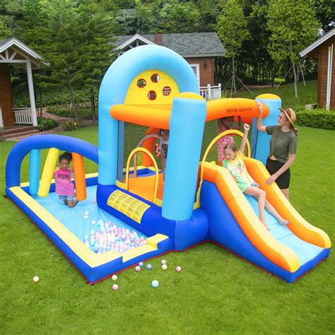 5 In 1 Inflatable Slide And Ball Pit Combo With Obstacles Perfect For ...