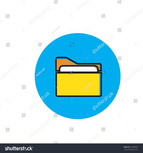 Yellow Folder Icon Stock Vector (Royalty Free) 633800594 | Shutterstock