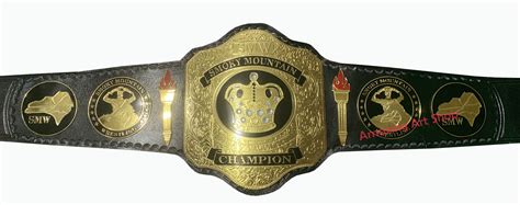 SMW Smoky Mountain Heavyweight Wrestling Championship Belt Brass Gold ...