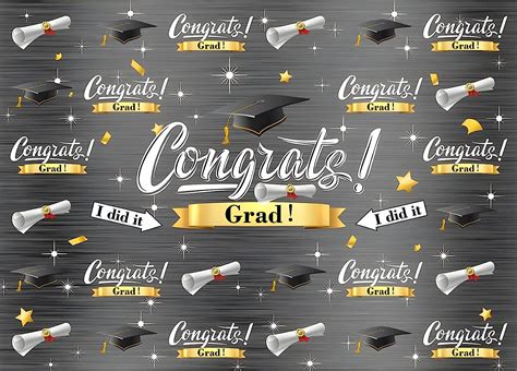 Hotiyok 7x5ft Graduation 2023 Backdrop Congratulations Graduate Banner Photo Booth