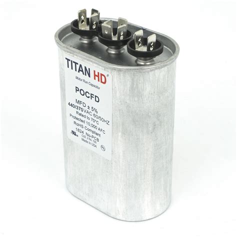 TITAN HD Run Capacitor 55 5 MFD 440 370 Volt Oval Packard Online