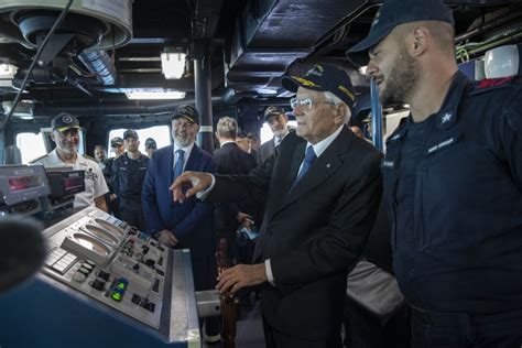 Sergio Mattarella Sulla Nave Militare Portaerei Cavour