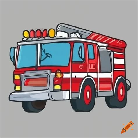 Vibrant Cartoon Firetruck Cliparts Add Fun To Your Designs