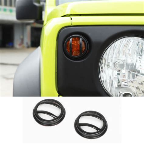 Iron Black Front Turn Signal Light Lamp Cover For Suzuki Jimny 2019