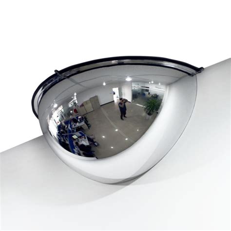 18 Dia Acrylic Indoor Ceiling Half Dome Convex Spherical Mirror 180