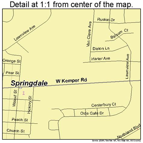 Springdale Ohio Street Map 3974104