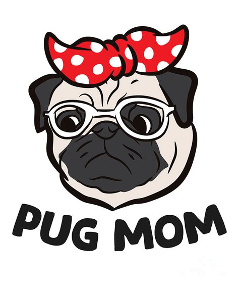 Pug Mom Love Pugs Tapestry - Textile by EQ Designs