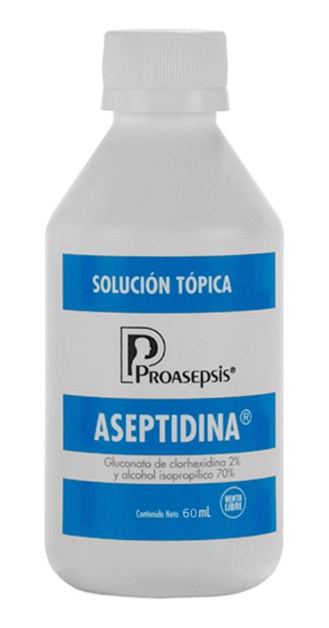 Aseptidina Solución Tópica Clorhexidina 2 Proasepsis 60 Ml Drogueria