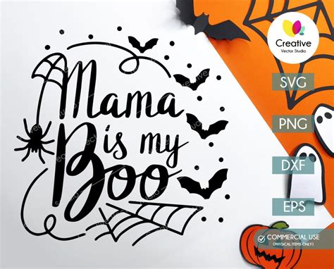 Mama Is My Boo SVG PNG DXF EPS Creative Vector Studio