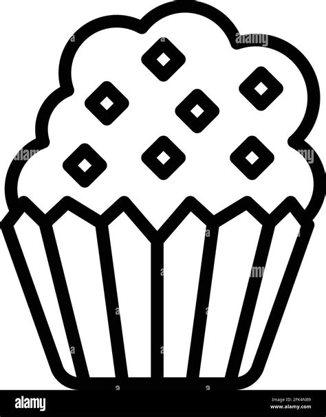 Handmade Muffin Icon Outline Handmade Muffin Vector Icon For Web