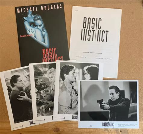 Basic Instinct Movie Press Kit Michael Douglas Sharon Stone