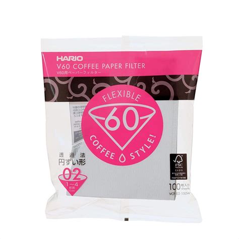 Hario V Paper Filters Size White Sheets Commune Cafe Bar