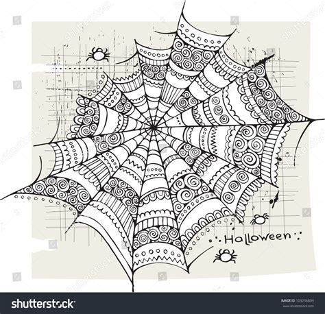 Halloween Spider Web Background Stock Vector (Royalty Free) 109236809 ...