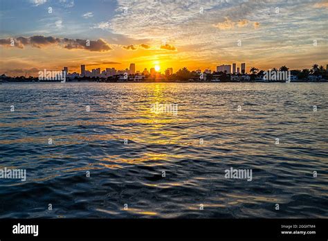 Downtown Miami Cityscape Skyline Of Finance Office Buildings During