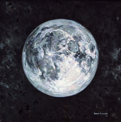 Oil Moon Oil Painting Wall Art for Living Room Moon Statement Piece ...