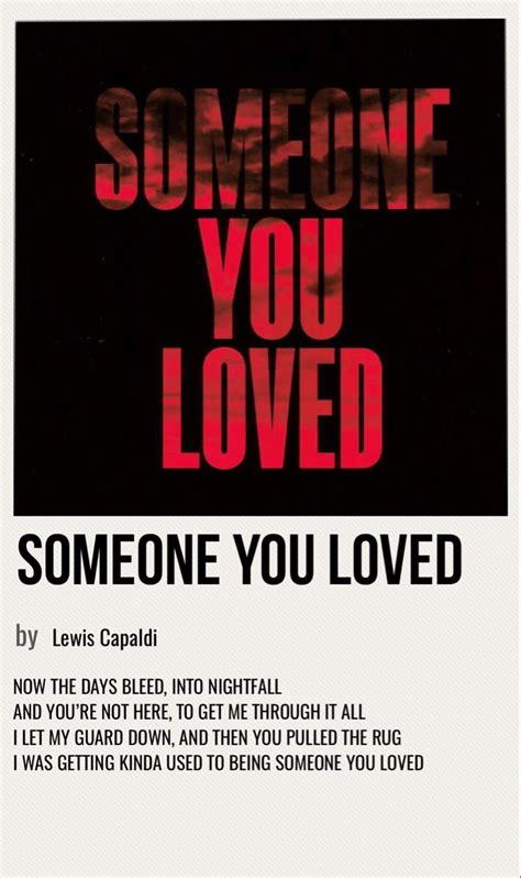 someone you loved | Music poster ideas, Great song lyrics, Music album ...