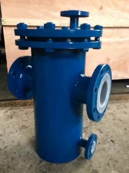 Carbon Steel Basket Water Meter Strainer Flanged End Connect With Ptfe