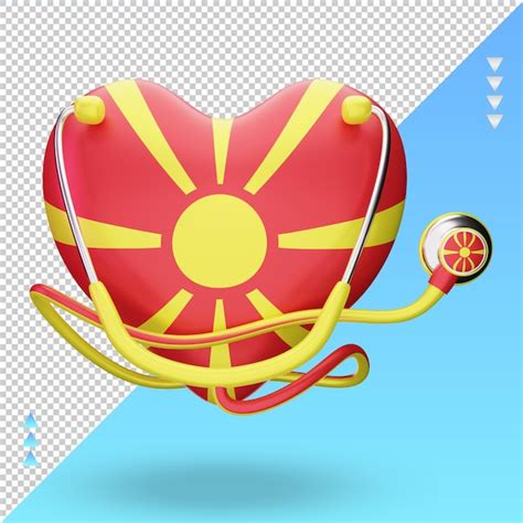 Premium Psd D World Health Day North Macedonia Flag Rendering Front View