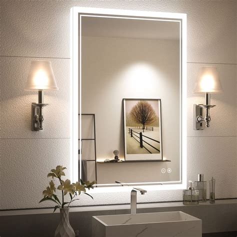 Tokeshimi Led Bathroom Backlit Mirror Lighted Vanity Mirror With Lights