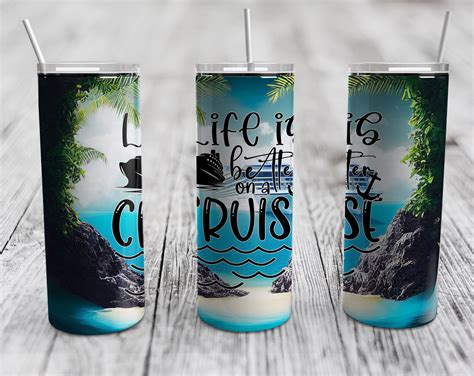 Cruise Tumbler Sublimation Designs Bundle 20 Oz Skinny Tumbler Cruise