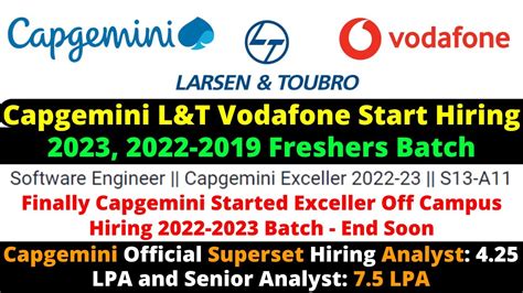 Capgemini Exceller Se Hiring Started Analyst Senior Analyst