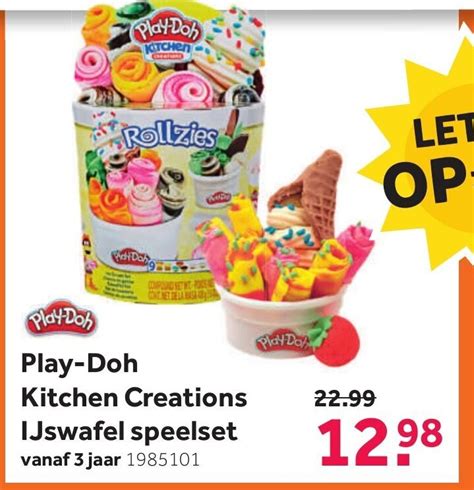 Play Doh Kitchen Creations Ijswafel Speelset Aanbieding Bij Intertoys