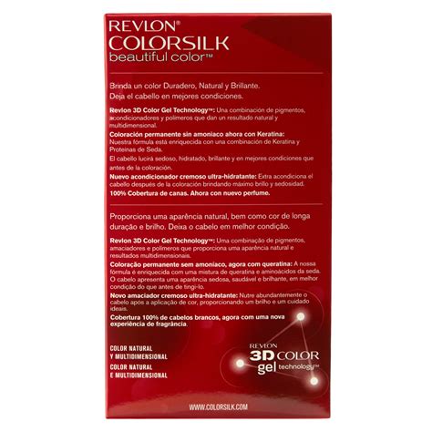 Tinte De Cabello Sin Amon Aco Revlon Colorsilk N Casta O Claro