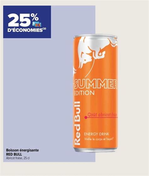 Promo Boisson énergisante RED BULL Abricot fraise 25 cl chez Carrefour