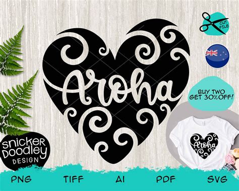 Aroha SVG Cut File for Cricut, Silhouette, Even Glowforge Cutting