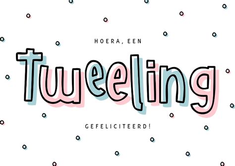 Felicitatie Tweeling Hip Met Confetti Kaartje Go