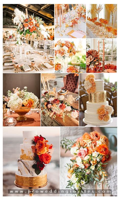 Orange and Gold Wedding Colors for Summer or Fall | Gold wedding colors ...