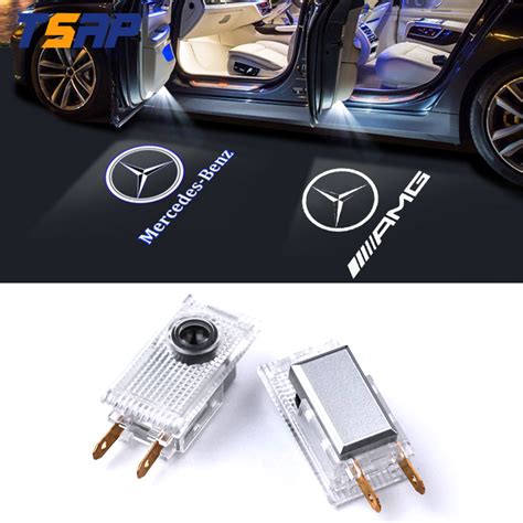 Pcs Luzes De Boas Vindas Led Da Porta Do Carro Para Mercedes Benz E