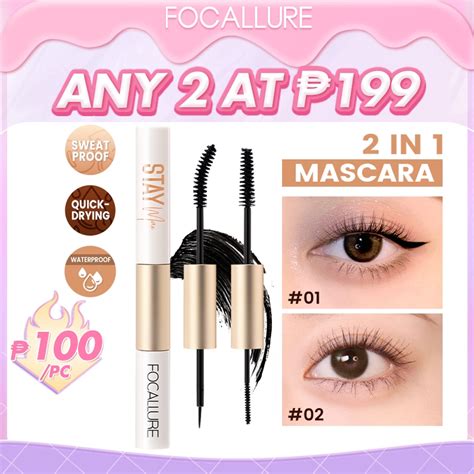 Focallure 2 In 1 Waterproof Mascara Fiber Eyelash Primer And Long