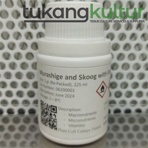 Jual Gram Murashige Skoog Vit Media Kultur Jaringan Media Ms