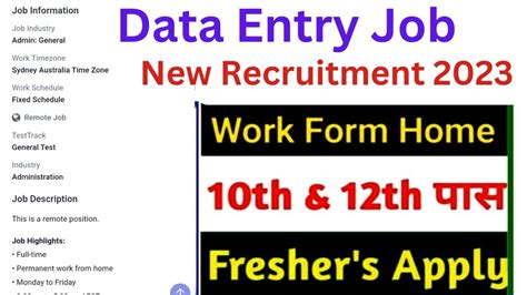 Data Entry Job Work From Home Jobs Student Job Online Jobs Part