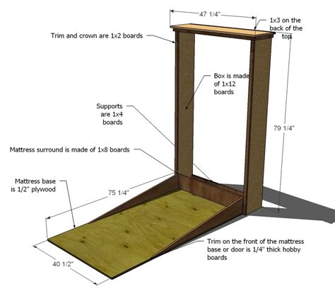 Plans Murphy Bed Desk PDF Woodworking