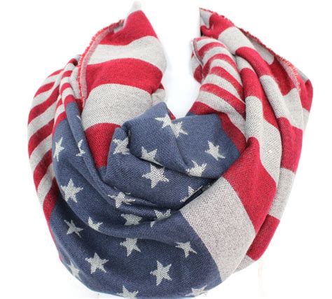 American Flag Scarf Winter Scarf Knit by myfashioncreations