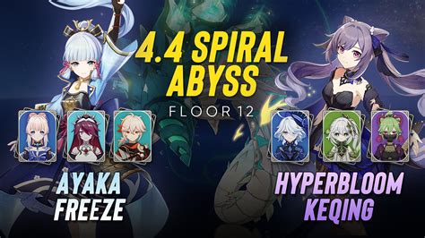 Ayaka Freeze And Keqing Hyperbloom Spiral Abyss Full Clear