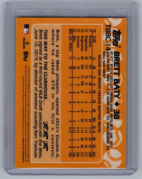 2023 Topps T88c 14 Brett Baty 1988 Baseball 35th Anniversary Chrome Ebay