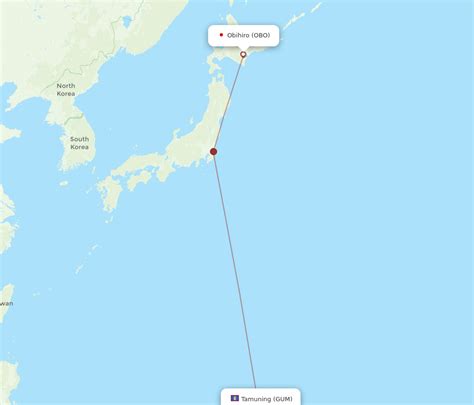 Flights From Guam To Obihiro GUM To OBO Flight Routes