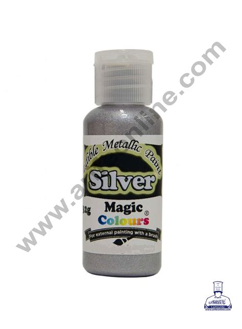 Magic Colours Edible Metallic Paint Colour Silver 32g Arife Online Store