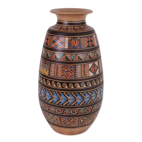 UNICEF Market Handcrafted Cuzco Ceramic Vase Beloved Homeland