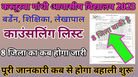 Kasturba Gandhi Merit List Kab Aayega Kasturba Gandhi Notification