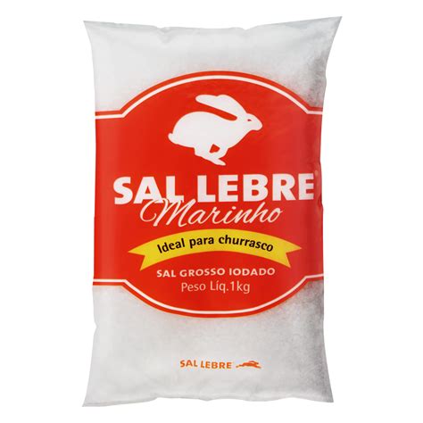 Sal Grosso para Churrasco LEBRE Pacote 1kg Pão de Açúcar