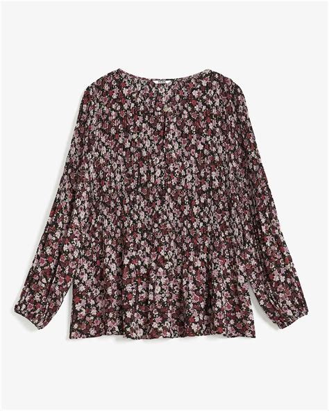 Responsible Printed Pleated Swing Blouse Penningtons